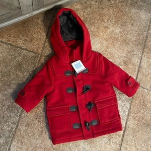 Janie and Jack Red Peacoat